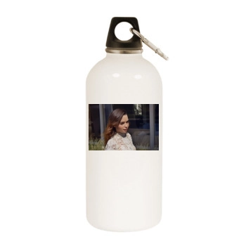 Emilia Clarke White Water Bottle With Carabiner