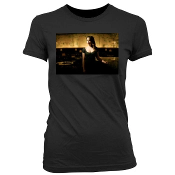 Emilia Clarke Women's Junior Cut Crewneck T-Shirt