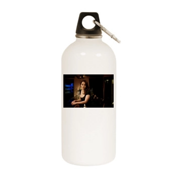 Emilia Clarke White Water Bottle With Carabiner