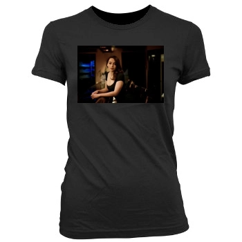 Emilia Clarke Women's Junior Cut Crewneck T-Shirt