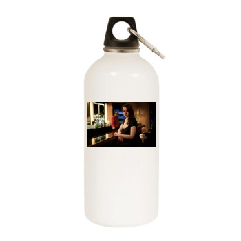 Emilia Clarke White Water Bottle With Carabiner