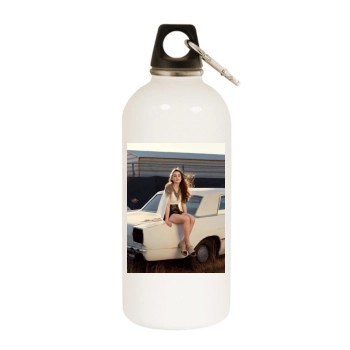 Emilia Clarke White Water Bottle With Carabiner