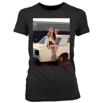 Emilia Clarke Women's Junior Cut Crewneck T-Shirt