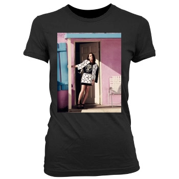 Emilia Clarke Women's Junior Cut Crewneck T-Shirt