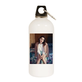 Emilia Clarke White Water Bottle With Carabiner