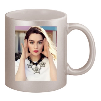 Emilia Clarke 11oz Metallic Silver Mug