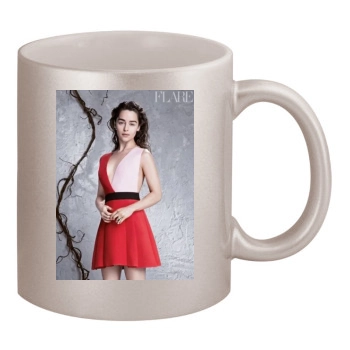 Emilia Clarke 11oz Metallic Silver Mug