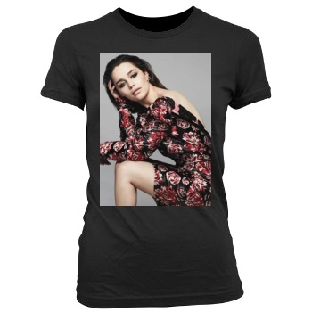 Emilia Clarke Women's Junior Cut Crewneck T-Shirt