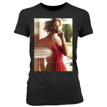 Emily Blunt Women's Junior Cut Crewneck T-Shirt