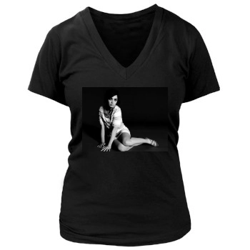 Emily Blunt Women's Deep V-Neck TShirt