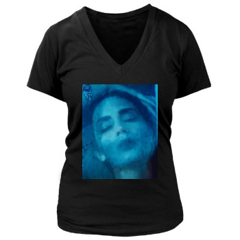 Emily Blunt Women's Deep V-Neck TShirt