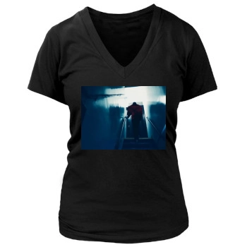 Emily Blunt Women's Deep V-Neck TShirt