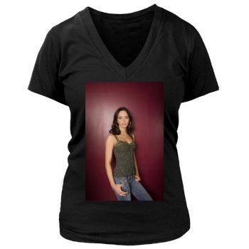 Emily Blunt Women's Deep V-Neck TShirt