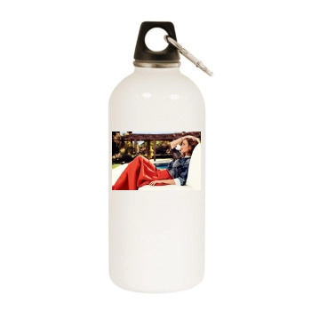 Emily Blunt White Water Bottle With Carabiner