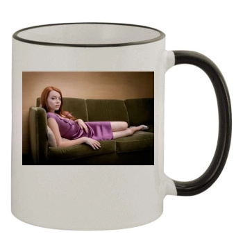 Emma Stone 11oz Colored Rim & Handle Mug