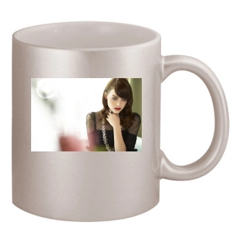 Emma Stone 11oz Metallic Silver Mug