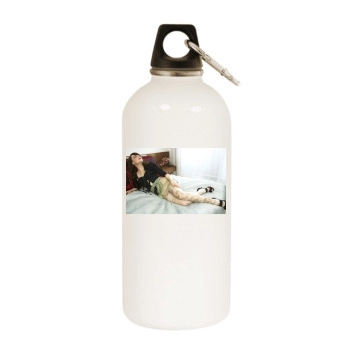 Emma Stone White Water Bottle With Carabiner