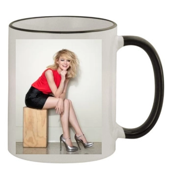 Emma Stone 11oz Colored Rim & Handle Mug