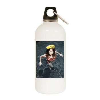 Emma Stone White Water Bottle With Carabiner