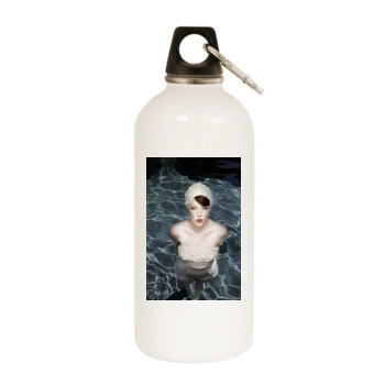 Emma Stone White Water Bottle With Carabiner