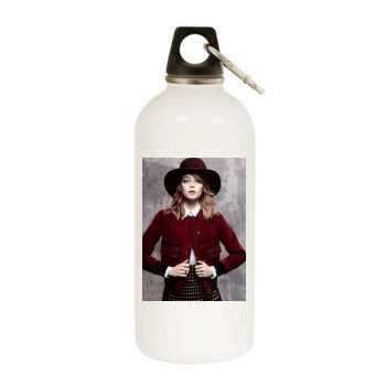 Emma Stone White Water Bottle With Carabiner