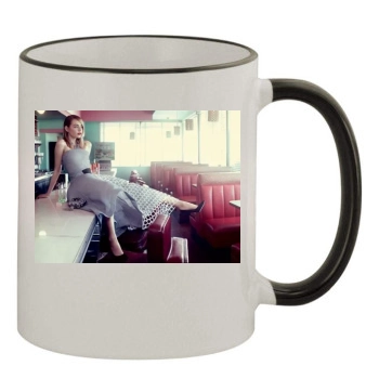 Emma Stone 11oz Colored Rim & Handle Mug