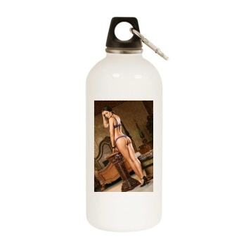 Jo Garcia White Water Bottle With Carabiner