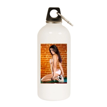 Jo Garcia White Water Bottle With Carabiner