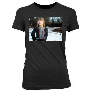 Joanna Newsom Women's Junior Cut Crewneck T-Shirt