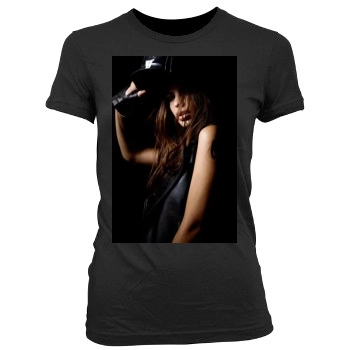 Emily Ratajkowski Women's Junior Cut Crewneck T-Shirt