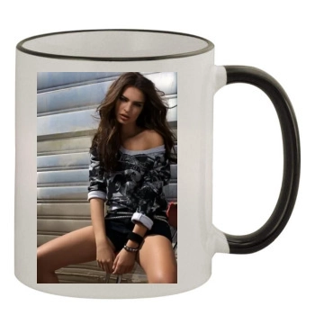 Emily Ratajkowski 11oz Colored Rim & Handle Mug