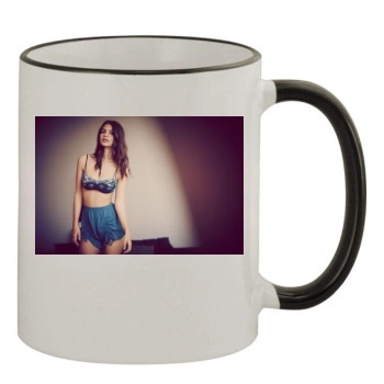 Emily Ratajkowski 11oz Colored Rim & Handle Mug