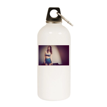 Emily Ratajkowski White Water Bottle With Carabiner