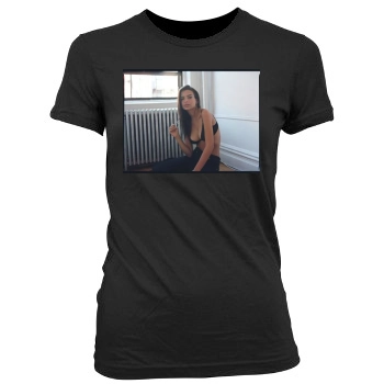 Emily Ratajkowski Women's Junior Cut Crewneck T-Shirt