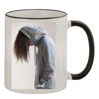 Emily Ratajkowski 11oz Colored Rim & Handle Mug