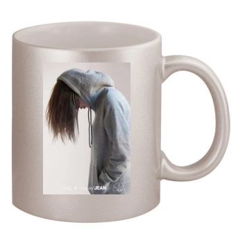 Emily Ratajkowski 11oz Metallic Silver Mug