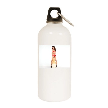 Emily Ratajkowski White Water Bottle With Carabiner