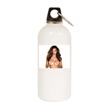 Emily Ratajkowski White Water Bottle With Carabiner