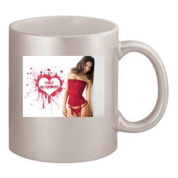 Emily Ratajkowski 11oz Metallic Silver Mug