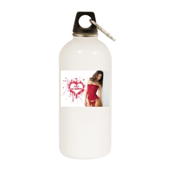 Emily Ratajkowski White Water Bottle With Carabiner