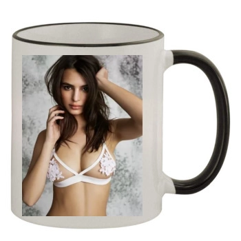 Emily Ratajkowski 11oz Colored Rim & Handle Mug