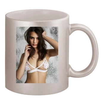 Emily Ratajkowski 11oz Metallic Silver Mug