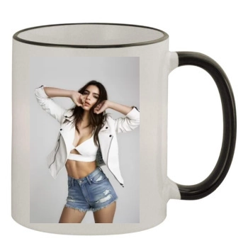 Emily Ratajkowski 11oz Colored Rim & Handle Mug