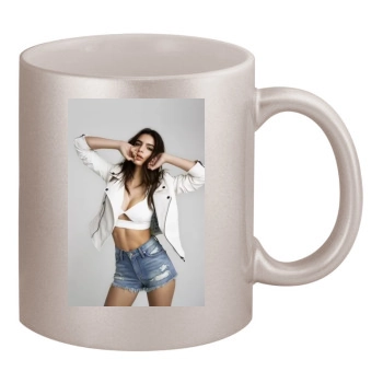 Emily Ratajkowski 11oz Metallic Silver Mug