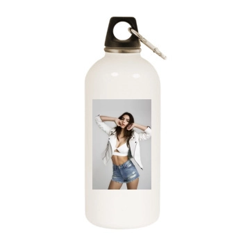 Emily Ratajkowski White Water Bottle With Carabiner