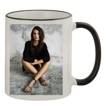 Emily Ratajkowski 11oz Colored Rim & Handle Mug