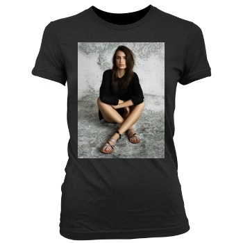 Emily Ratajkowski Women's Junior Cut Crewneck T-Shirt