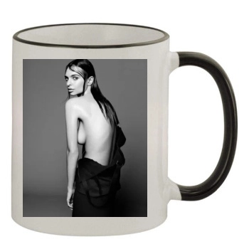 Emily Ratajkowski 11oz Colored Rim & Handle Mug