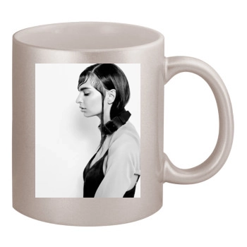 Emily Ratajkowski 11oz Metallic Silver Mug