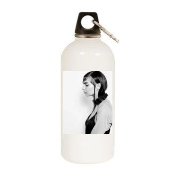 Emily Ratajkowski White Water Bottle With Carabiner